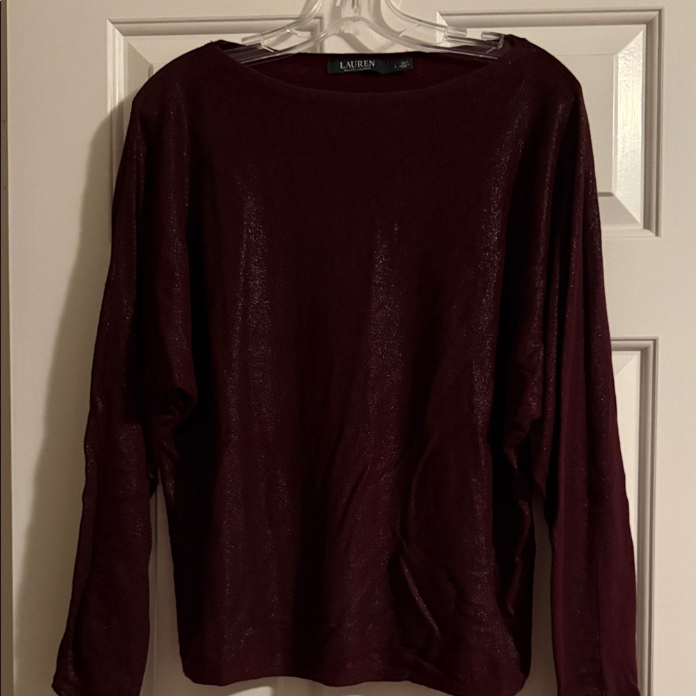 Ralph Lauren Deep Burgundy Top